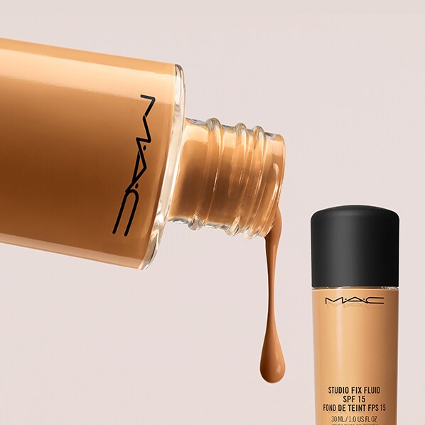 Close up of model face, showcasing a flawless foundation application and a natural glow