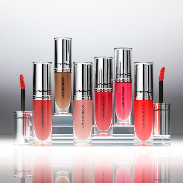 Close up of model lips showcasing a flawless lip colour application, in a striking red colour